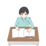 勉強をする男の子のイラスト