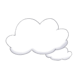 雲（曇り）のイラスト