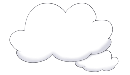 雲（曇り）のイラスト