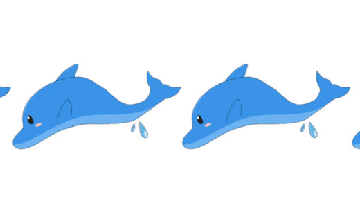 イルカの罫線（ライン）のイラスト