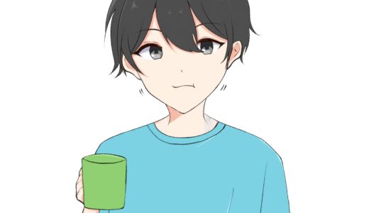 ぶくぶくうがいをする男の子のイラスト