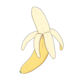 皮むきバナナのイラスト