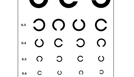 視力検査表のイラスト