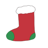 クリスマスソックスのイラストです。