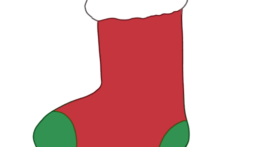 クリスマスソックスのイラスト