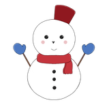 雪だるまのイラストです。