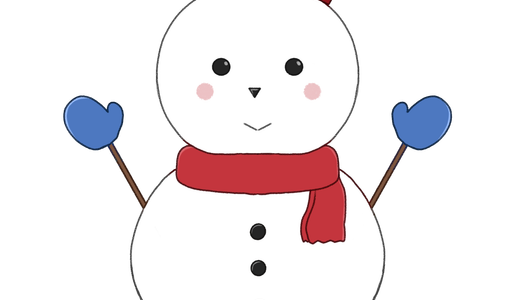 雪だるまのイラスト