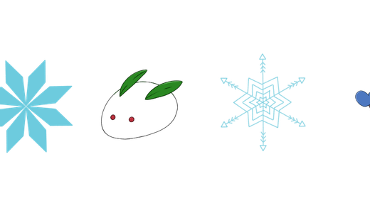 冬の罫線(ライン)のイラスト