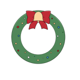 クリスマスリースのイラストです。